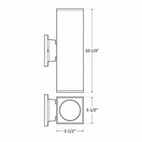 LED Square Cylinder Sconce Wall Light - 24 Watt - 1920 Lumens - Color Selectable 30K/40K/50K - 120V - Bronze Finish - Dimmable Up/Down Light