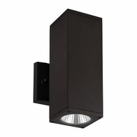 LED Square Cylinder Sconce Wall Light - 24 Watt - 1920 Lumens - Color Selectable 30K/40K/50K - 120V - Black Finish - Dimmable Up/Down Light