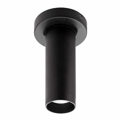 2 Inch LED Ceiling Mount Cylinder - 6 Watt - 450 Lumens - Color Selectable 30K/40K/50K - 120V - Black Finish - Dimmable Down Light