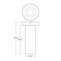 3 Inch LED Ceiling Mount Cylinder - Adjustable 5/7/9 Watt - 675 Lumens - Color Selectable 30K/40K/50K - 120V - Black Finish - Dimmable Down Light