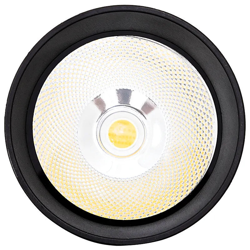 4 Inch LED Ceiling Mount Cylinder - Adjustable 9/12/15 Watt - 1000 Lumens - Color Selectable 30K/40K/50K - 120V - Black Finish - Dimmable Down Light