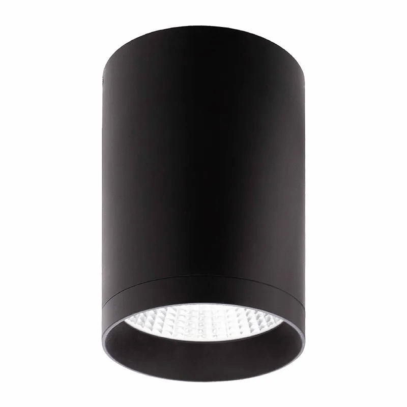 6 Inch LED Ceiling Mount Cylinder - Adjustable 21/28/35 Watt - 2600 Lumens - Color Selectable 30K/40K/50K - 120V - Black Finish - Dimmable Down Light