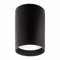 6 Inch LED Ceiling Mount Cylinder - Adjustable 21/28/35 Watt - 2600 Lumens - Color Selectable 30K/40K/50K - 120V - Black Finish - Dimmable Down Light