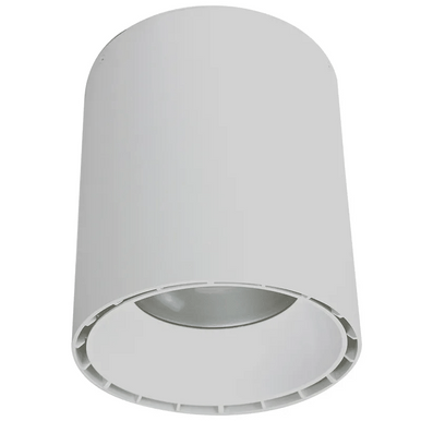 9 Inch LED Ceiling Mount Cylinder - Adjustable 60/70/80 Watt - 6400 Lumens - Color Selectable 30K/40K/50K - 120V - White Finish - Dimmable Down Light