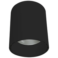 9 Inch LED Ceiling Mount Cylinder - Adjustable 60/70/80 Watt - 6400 Lumens - Color Selectable 30K/40K/50K - 120V - Black Finish - Dimmable Down Light