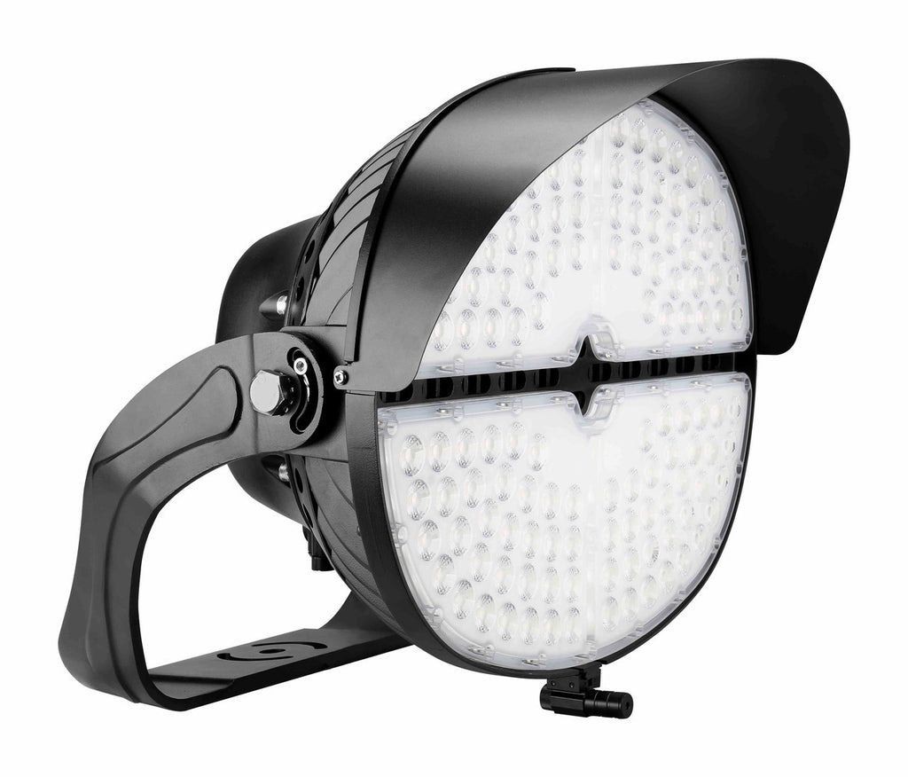 LED Stadium Light - 500W - 120/277V - 5000K Daylight - 68000 Lumen - Yoke Mount - Black Finish