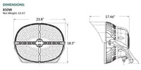 High Output LED Stadium Light - 850W - 200-480 Volts - Color Selectable 40K/50K/57K -125000 Lumen - Yoke Mount - Black Finish