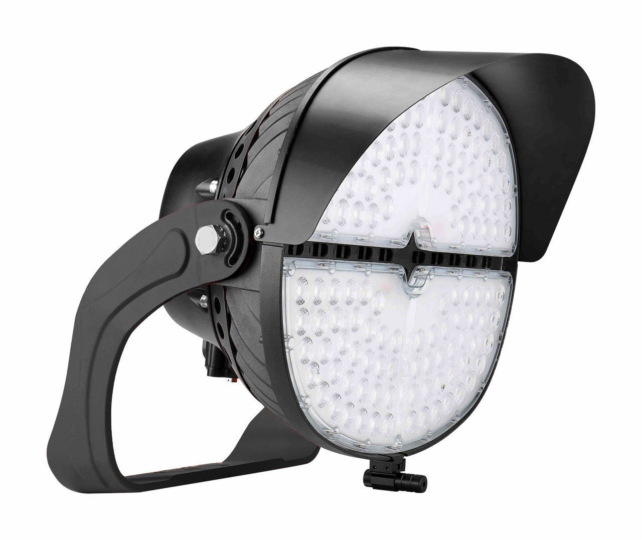 LED Stadium Light - 600W - 480V - 5000K Daylight - 84000 Lumen - Yoke Mount - Black Finish