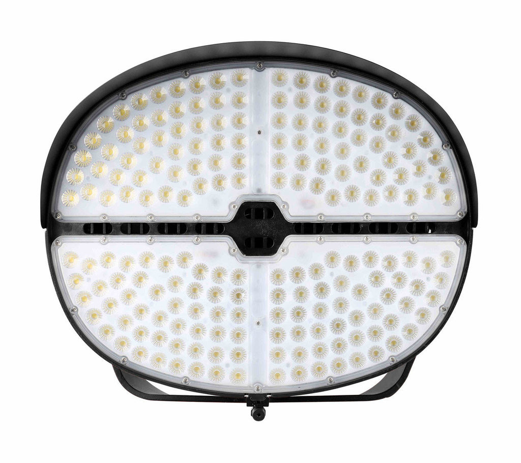 LED Stadium Light - 850W - 480V - 5700K Daylight -118000 Lumen - Yoke Mount - Black Finish