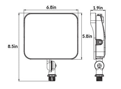 LED Landscape Floods - Watt Selectable - 27/20/15/11W - Color Selectable 30K/40K/50K - 3600 Max Lumens - Knuckle Mount - Bronze Finish - Integrated Photocell