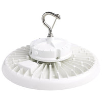 UFO LED High Bay Light - 240 Watt - 34800 Lumens - 5000K Daylight - White Finish - Motion Sensor