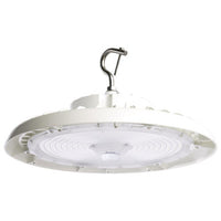 UFO LED High Bay Light - 200 Watt - 28800 Lumens - 5000K Daylight - White Finish - Motion Sensor
