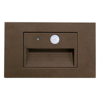 LED Step Lights - 3W - 120V - Color Temperature Selectable 30K/40K/50K - Baffle Style - Recess Mount - PIR Sensor - Oil Rubbed Bronze Finish