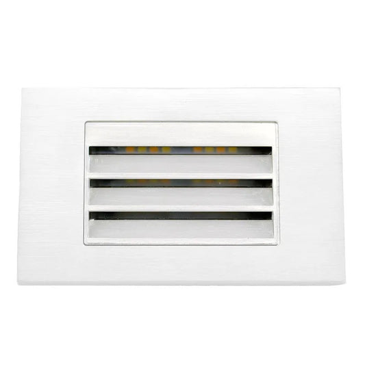 LED Step Lights - 5W - 120V - Color Temperature Selectable 30K/40K/50K - Louvered Style - Recess Mount - White Finish