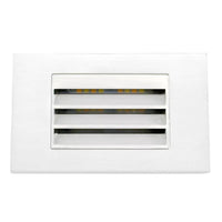 LED Step Lights - 5W - 120V - Color Temperature Selectable 30K/40K/50K - Louvered Style - Recess Mount - White Finish