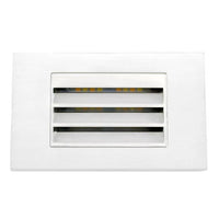 LED Step Lights - 5W - 120V - Color Temperature Selectable 30K/40K/50K - Louvered Style - Recess Mount - White Finish