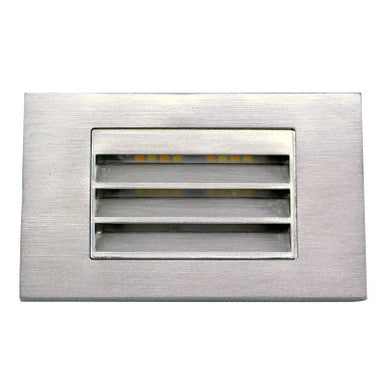 LED Step Lights - 5W - 120V - Color Temperature Selectable 30K/40K/50K - Louvered Style - Recess Mount - Brushed Nickel Finish