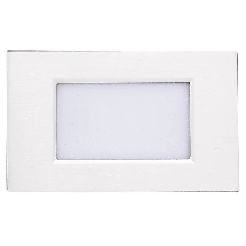 LED Step Lights - 3.5W - 120V - Color Temperature Selectable 30K/40K/50K - Frosted Lens - Recess Mount - White Finish
