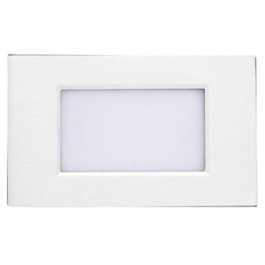 LED Step Lights - 3.5W - 12V - Color Temperature Selectable 30K/40K/50K - Frosted Lens - Recess Mount - White Finish