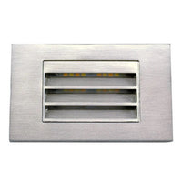 LED Step Lights - 5W - 12V - Color Temperature Selectable 30K/40K/50K - Louvered Style - Recess Mount - Brushed Nickel Finish