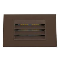 LED Step Lights - 5W - 12V - Color Temperature Selectable 30K/40K/50K - Louvered Style - Recess Mount - Oil Rubbed Bronze Finish