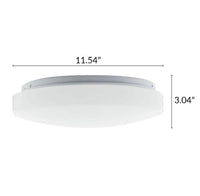 11 Inch LED Mushroom Light - 16 Watt - 1100 Lumens - Color Temperature Selectable 30/40/50K  - 120V - Dimmable - White