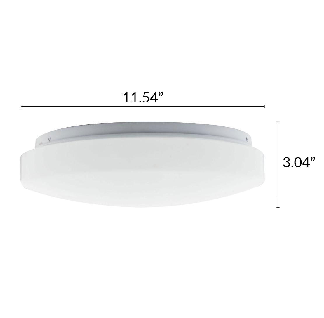 11 Inch LED Mushroom Light - 16 Watt - 1100 Lumens - Color Temperature Selectable 30/40/50K  - 120V - With Motion Sensor - White