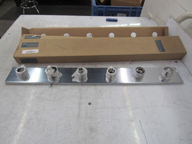 Broadway Collection Six-Light Polished Chrome Traditional Bath Vanity Light