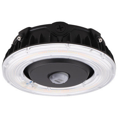 LED Halo Canopy Light with Motion Sensor - 75W - 10000 Lumens - 120-277V - Color Temperature Selectable 30K/40K/50K - Bronze Finish