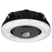 LED Halo Canopy Light with Motion Sensor - 75W - 10000 Lumens - 120-277V - Color Temperature Selectable 30K/40K/50K - Bronze Finish
