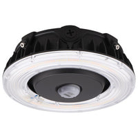 LED Halo Canopy Light with Motion Sensor - 25W - 3300 Lumens - 120-277V - Color Temperature Selectable 30K/40K/50K - Bronze Finish