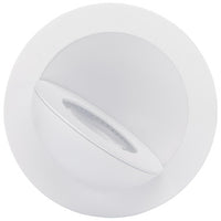 4 Inch Round LED Gimbaled Downlight - 9W - 750 Lumens - 120V - Color Temperature Selectable 27K/30K/35K/40K/50K - White Finish - No Recess Can Required