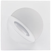 4 Inch Square LED Gimbaled Downlight - 9W - 750 Lumens - 120V - Color Temperature Selectable 27K/30K/35K/40K/50K - White Finish - No Recess Can Required