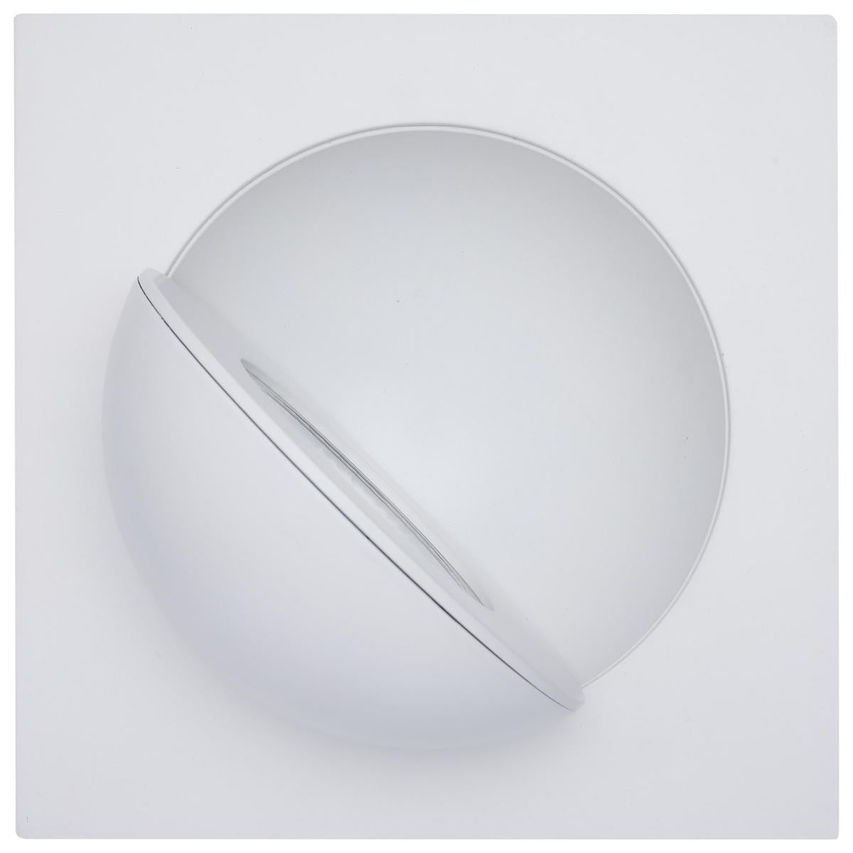 6 Inch Square LED Gimbaled Downlight - 15W - 1400 Lumens - 120V - Color Temperature Selectable 27K/30K/35K/40K/50K - White Finish - No Recess Can Required