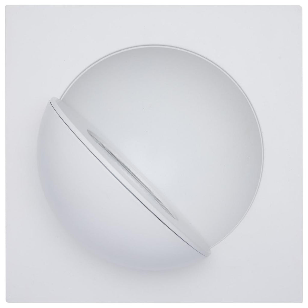 6 Inch Square LED Gimbaled Downlight - 15W - 1400 Lumens - 120V - Color Temperature Selectable 27K/30K/35K/40K/50K - White Finish - No Recess Can Required
