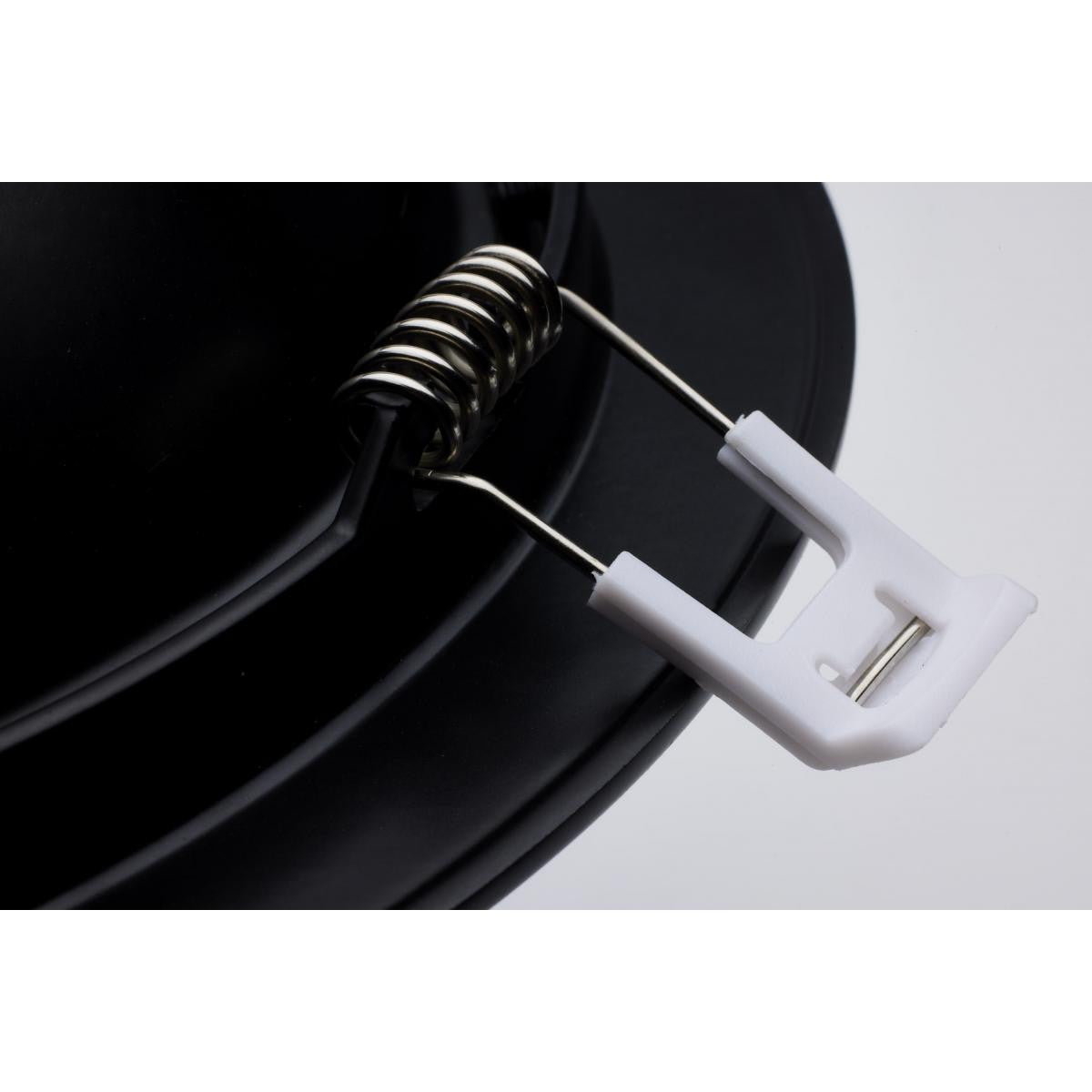 6 Inch Round LED Gimbaled Downlight - 15W - 1400 Lumens - 120V - Color Temperature Selectable 27K/30K/35K/40K/50K - Black Finish - No Recess Can Required
