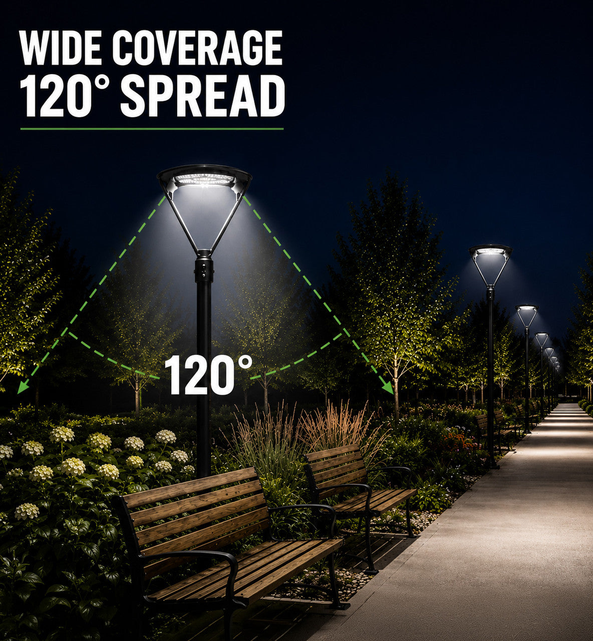 LED Modern Pole Light - 300 Watt - 39000 Lumens - 5000K Daylight - 120-277V - Bronze - Fits Up to 2.5 Inch Pole Top