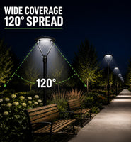 LED Modern Pole Light - 300 Watt - 39000 Lumens - 5000K Daylight - 120-277V - Bronze - Fits Up to 2.5 Inch Pole Top