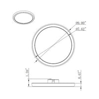 LED Blink Light - 13W - 120V - 9 Inch - Round - Color Selectable 27K/30K/35K/40K/50K - Dimmable - White Finish