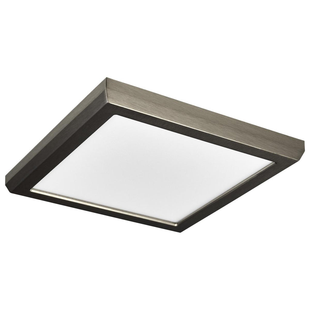 LED Blink Light - 11W - 120V - 7 Inch - Square - Color Selectable 27K/30K/35K/40K/50K - Dimmable - Brushed Nickel Finish