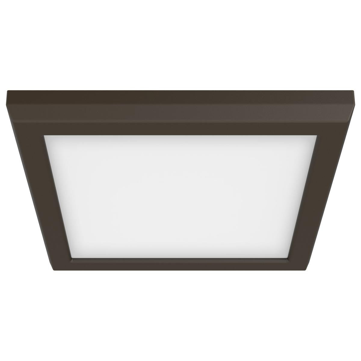 LED Blink Light - 11W - 120V - 7 Inch - Square - Color Selectable 27K/30K/35K/40K/50K - Dimmable - Bronze Finish
