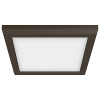 LED Blink Light - 11W - 120V - 7 Inch - Square - Color Selectable 27K/30K/35K/40K/50K - Dimmable - Bronze Finish