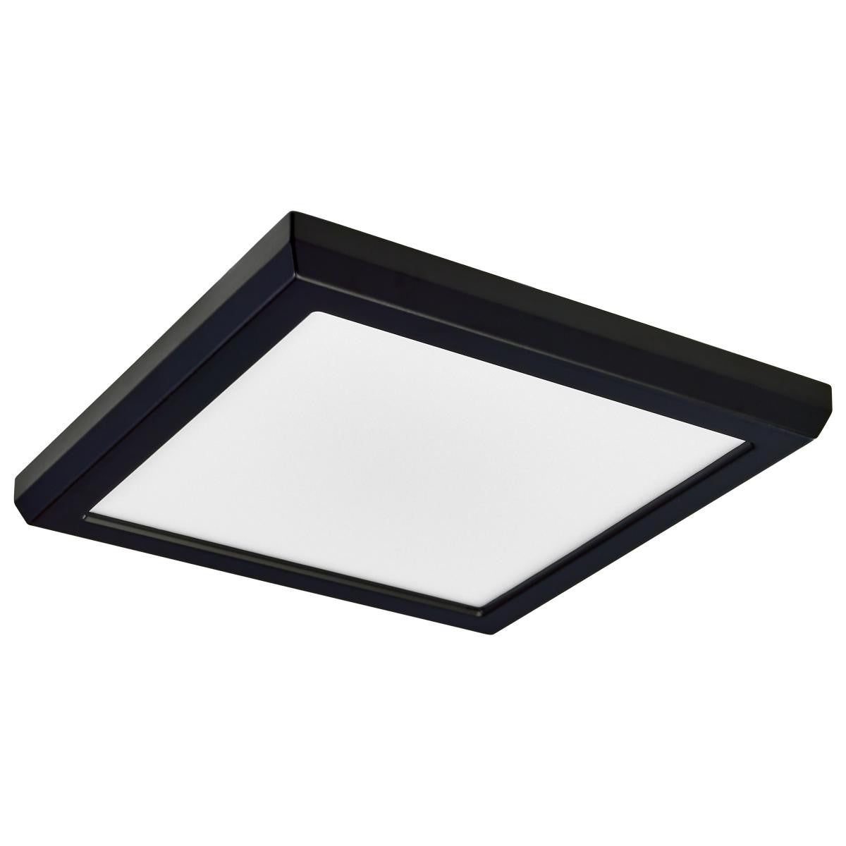 LED Blink Light - 11W - 120V - 7 Inch - Square - Color Selectable 27K/30K/35K/40K/50K - Dimmable - Black Finish