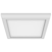 LED Blink Light - 11W - 120V - 7 Inch - Square - Color Selectable 27K/30K/35K/40K/50K - Dimmable - White Finish