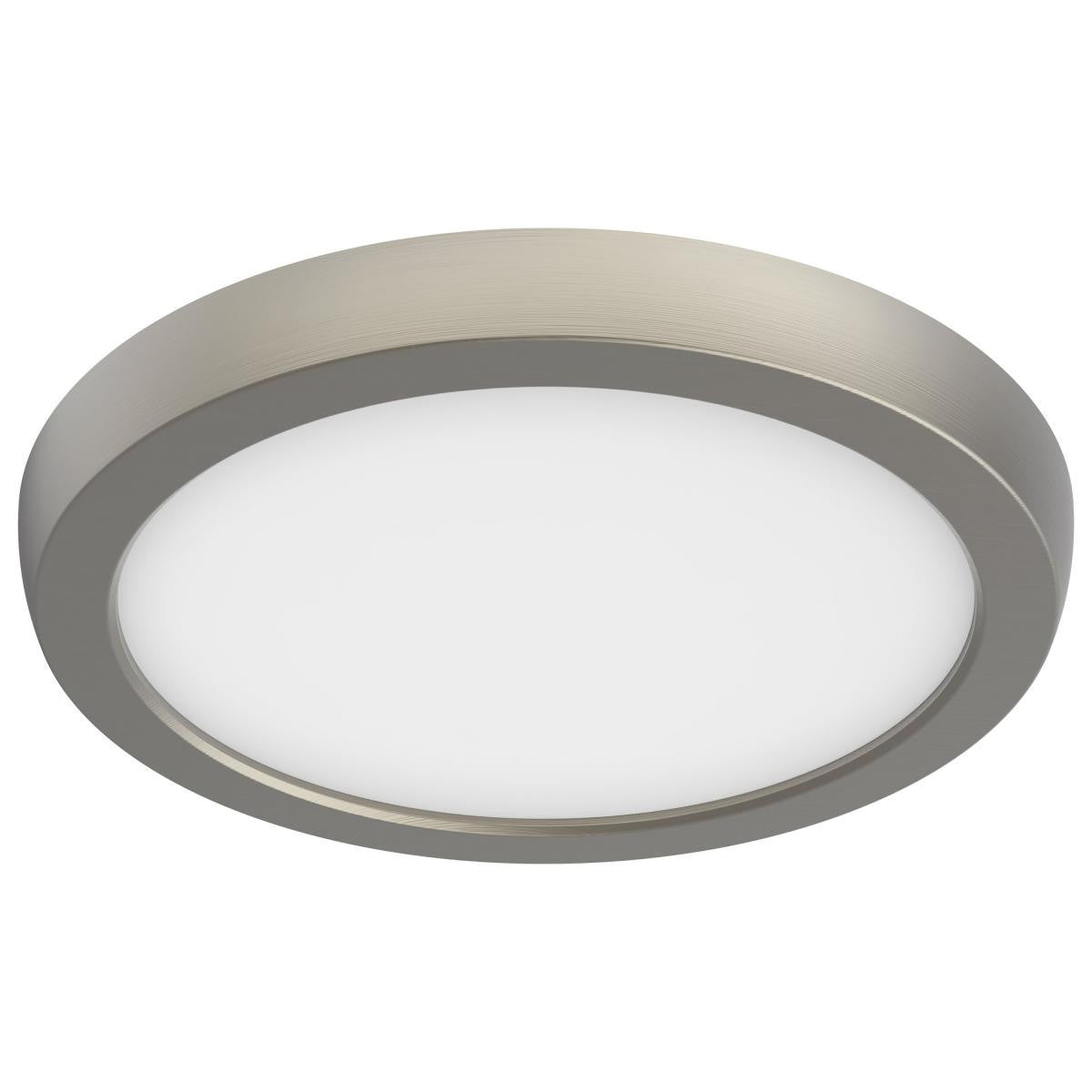 LED Blink Light - 11W - 120V - 7 Inch - Round - Color Selectable 27K/30K/35K/40K/50K - Dimmable - Brushed Nickel Finish