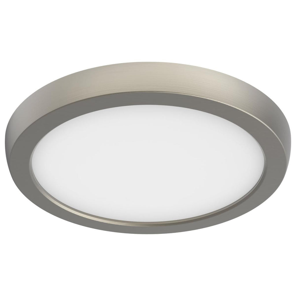 LED Blink Light - 11W - 120V - 7 Inch - Round - Color Selectable 27K/30K/35K/40K/50K - Dimmable - Brushed Nickel Finish