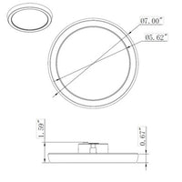 LED Blink Light - 11W - 120V - 7 Inch - Round - Color Selectable 27K/30K/35K/40K/50K - Dimmable - Brushed Nickel Finish