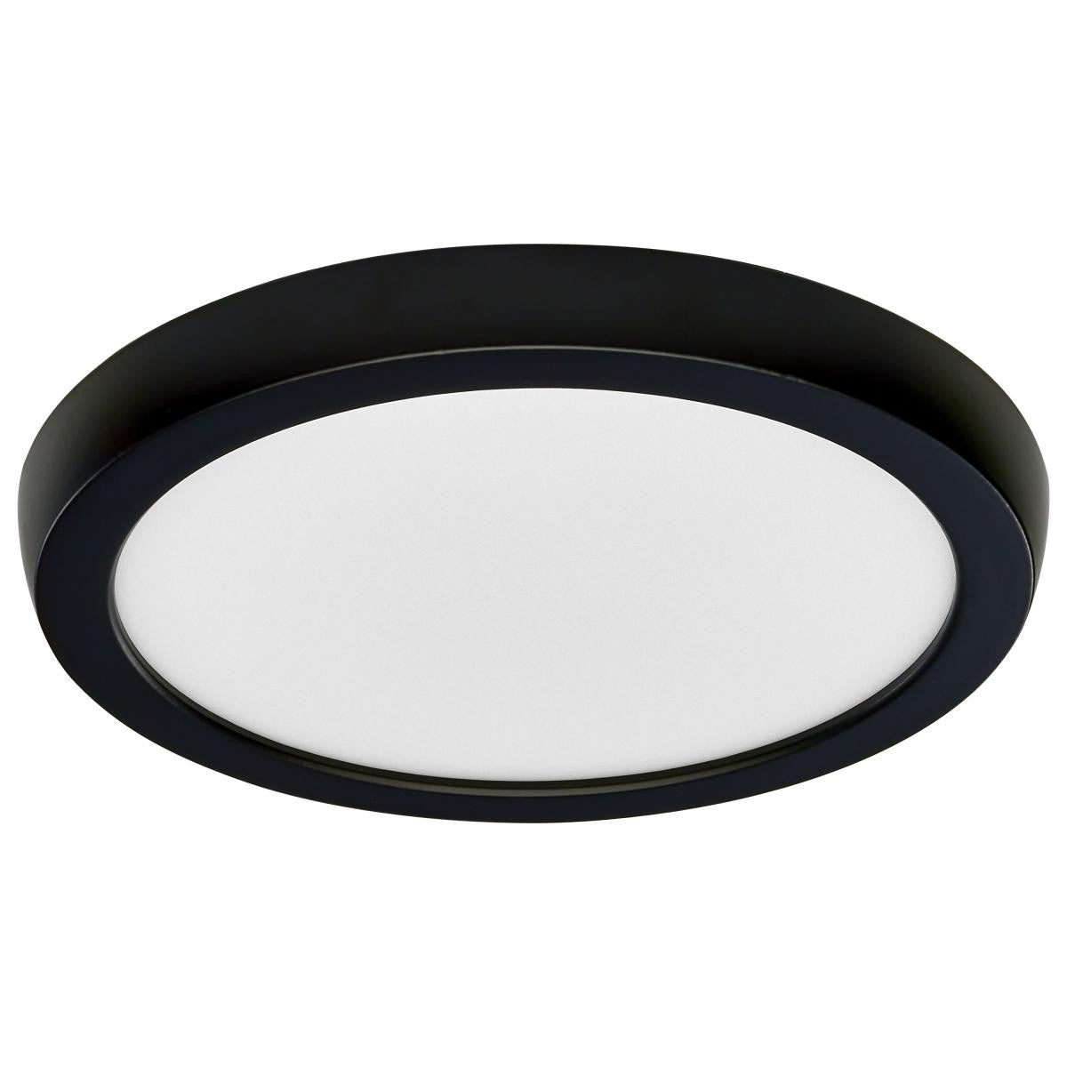 LED Blink Light - 11W - 120V - 7 Inch - Round - Color Selectable 27K/30K/35K/40K/50K - Dimmable - Black Finish