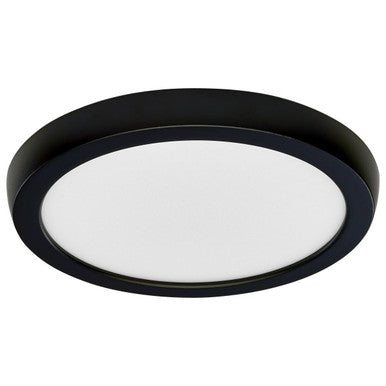 LED Blink Light - 11W - 120V - 7 Inch - Round - Color Selectable 27K/30K/35K/40K/50K - Dimmable - Black Finish