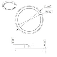 LED Blink Light - 11W - 120V - 7 Inch - Round - Color Selectable 27K/30K/35K/40K/50K - Dimmable - White Finish